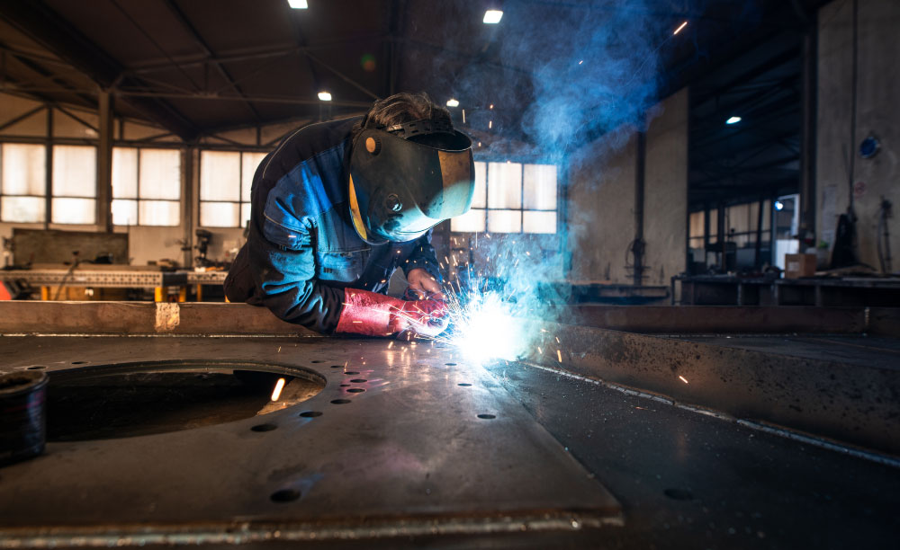 Steel manufacturing and heavy metal processing plant